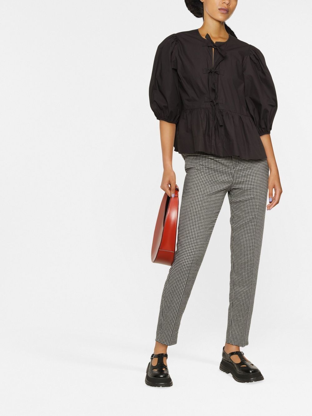 Ganni Cotton peplum top