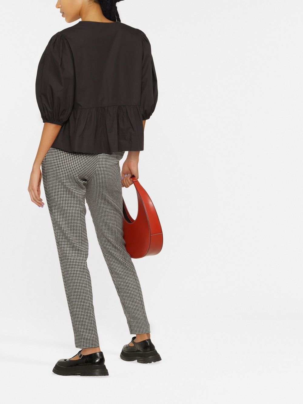 Ganni Cotton peplum top