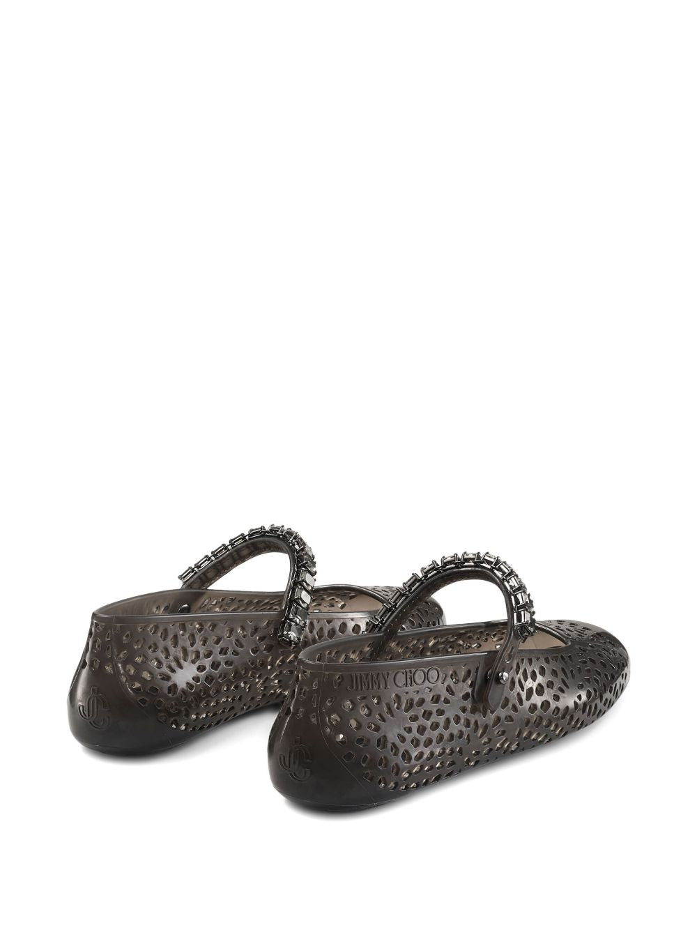 Jimmy Choo The Jelly Ballerina Flats with Crystal Embellishment