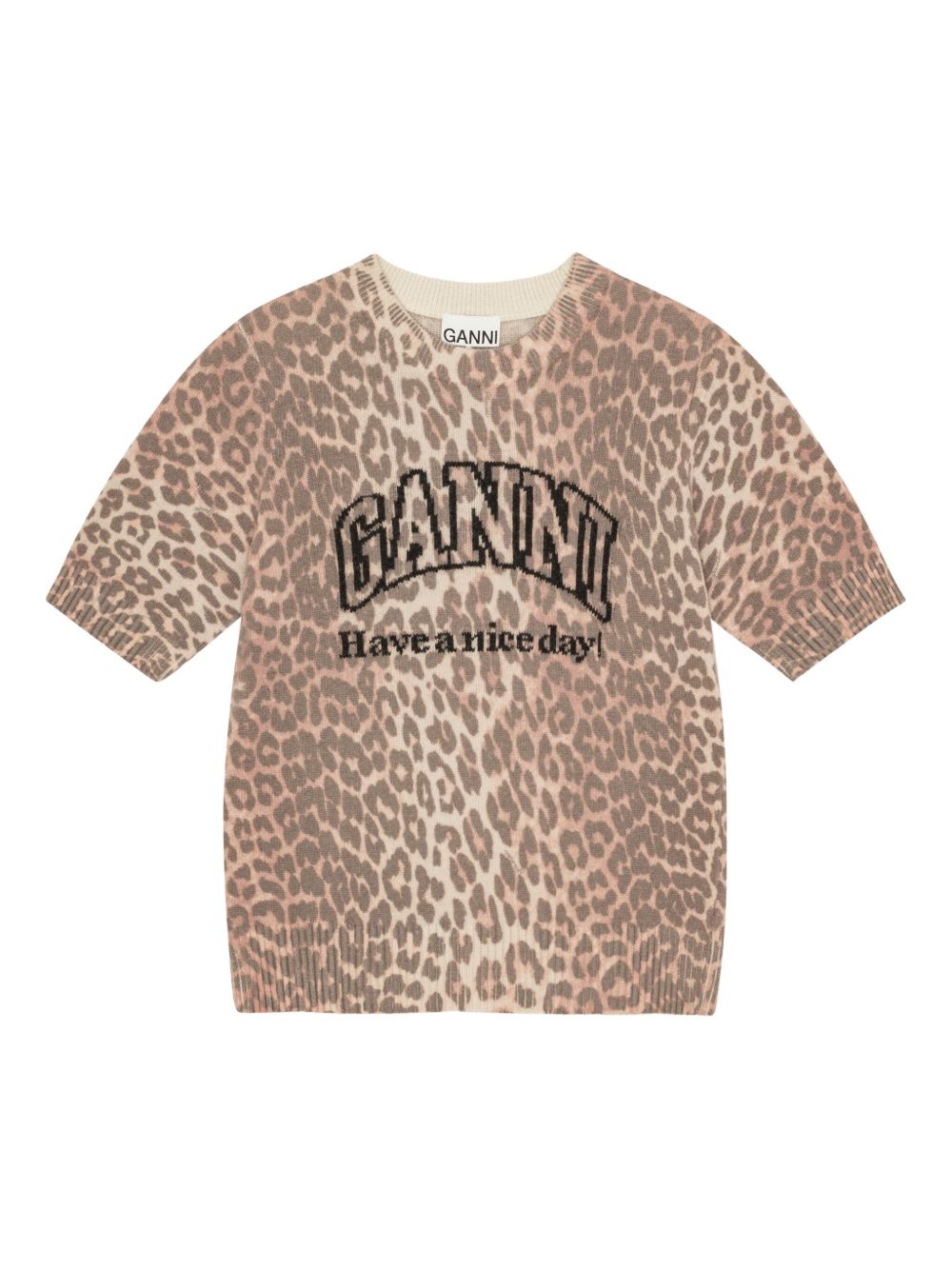 Ganni Logo wool t-shirt