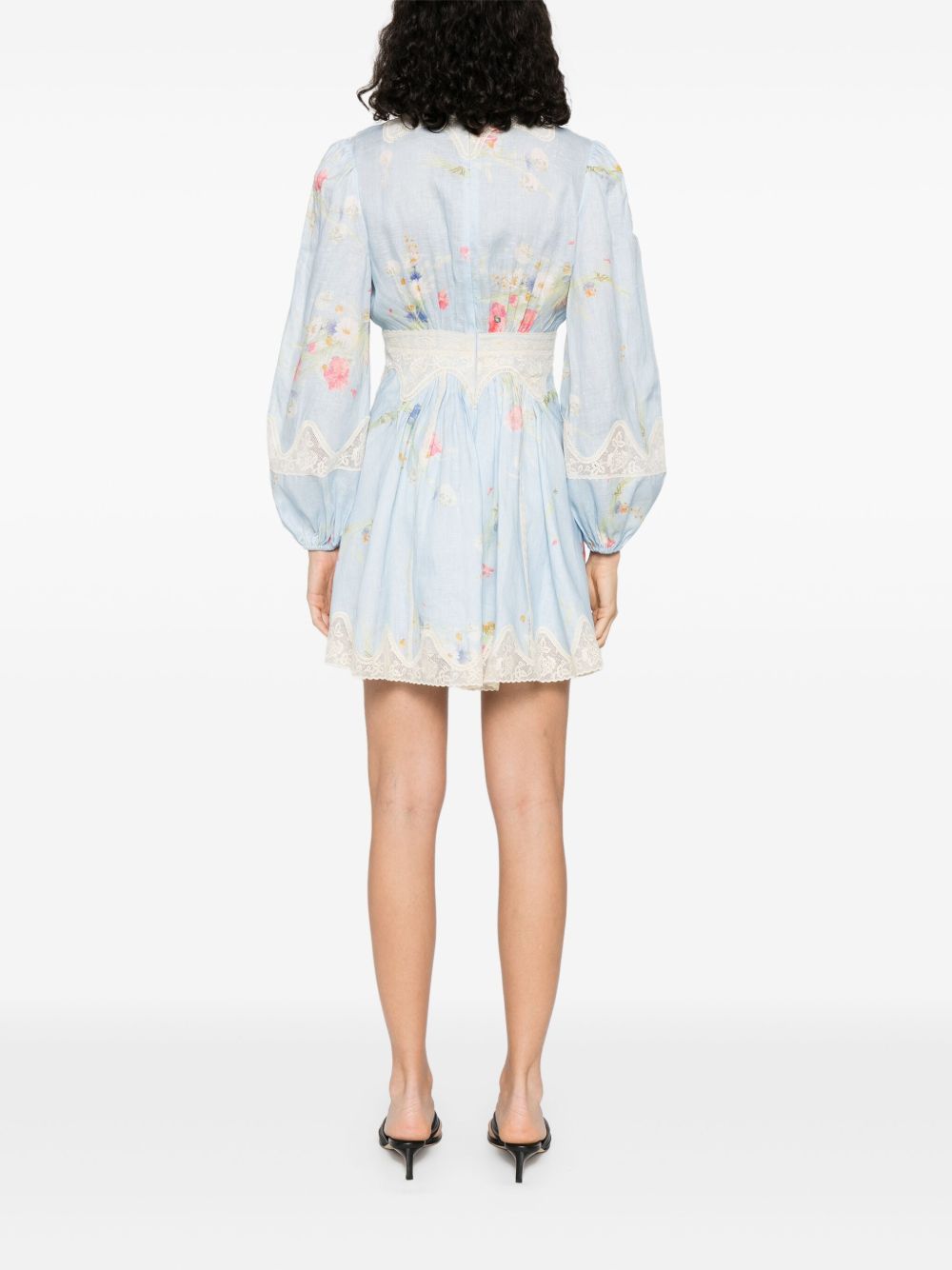 Zimmermann Lucky plunging lace mini dress