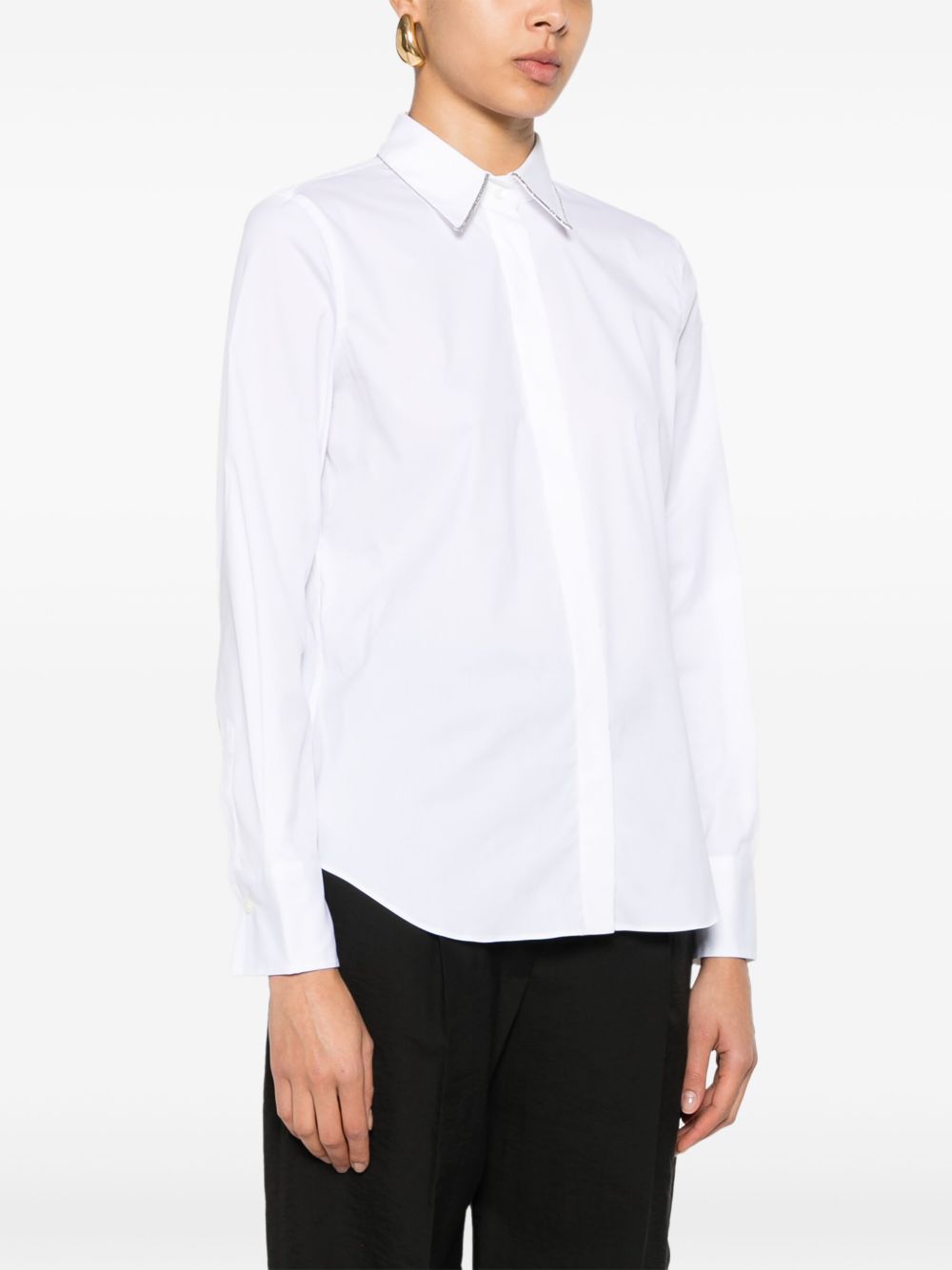 Brunello Cucinelli Monili-chain poplin shirt