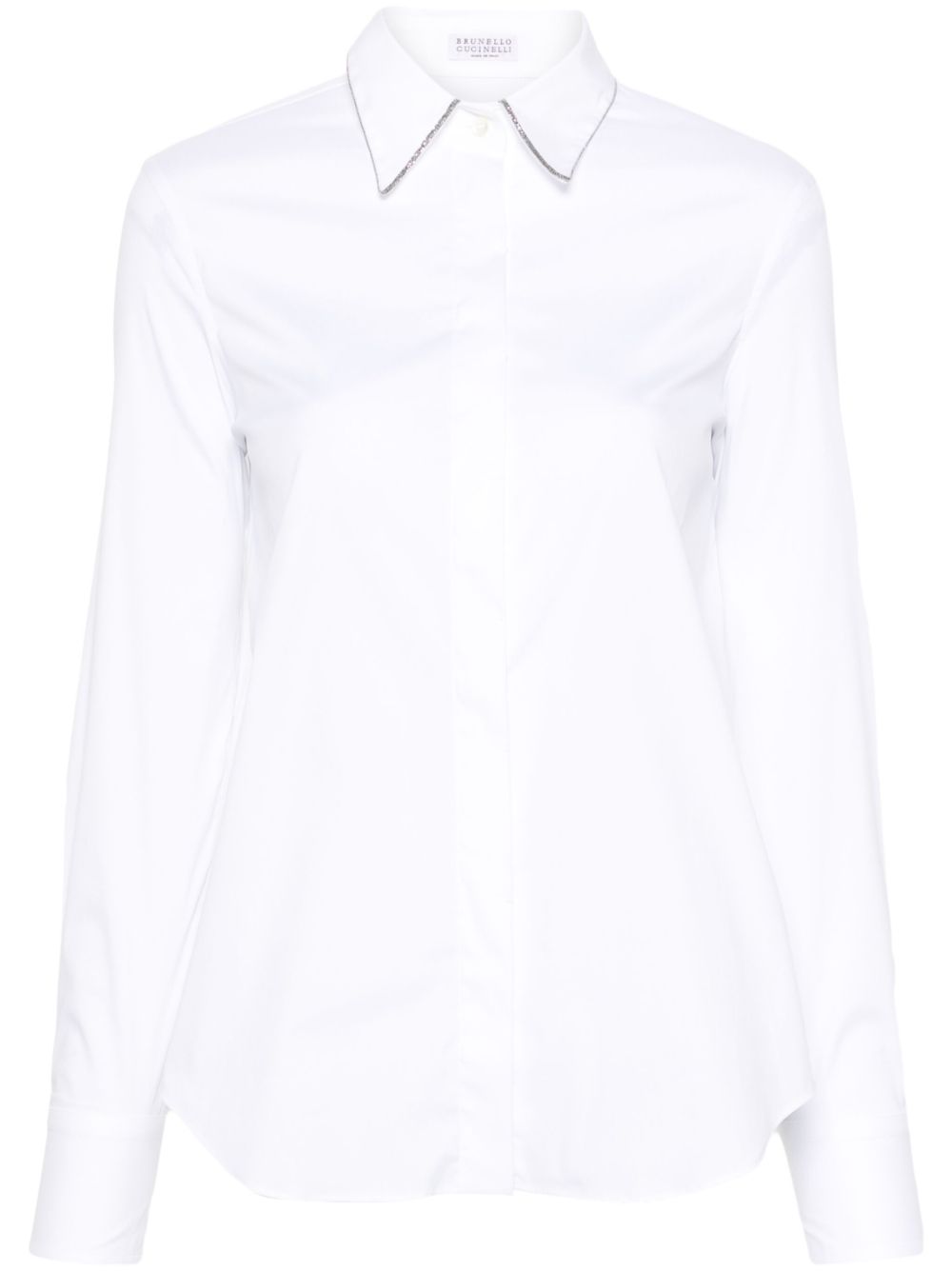 Brunello Cucinelli Monili-chain poplin shirt