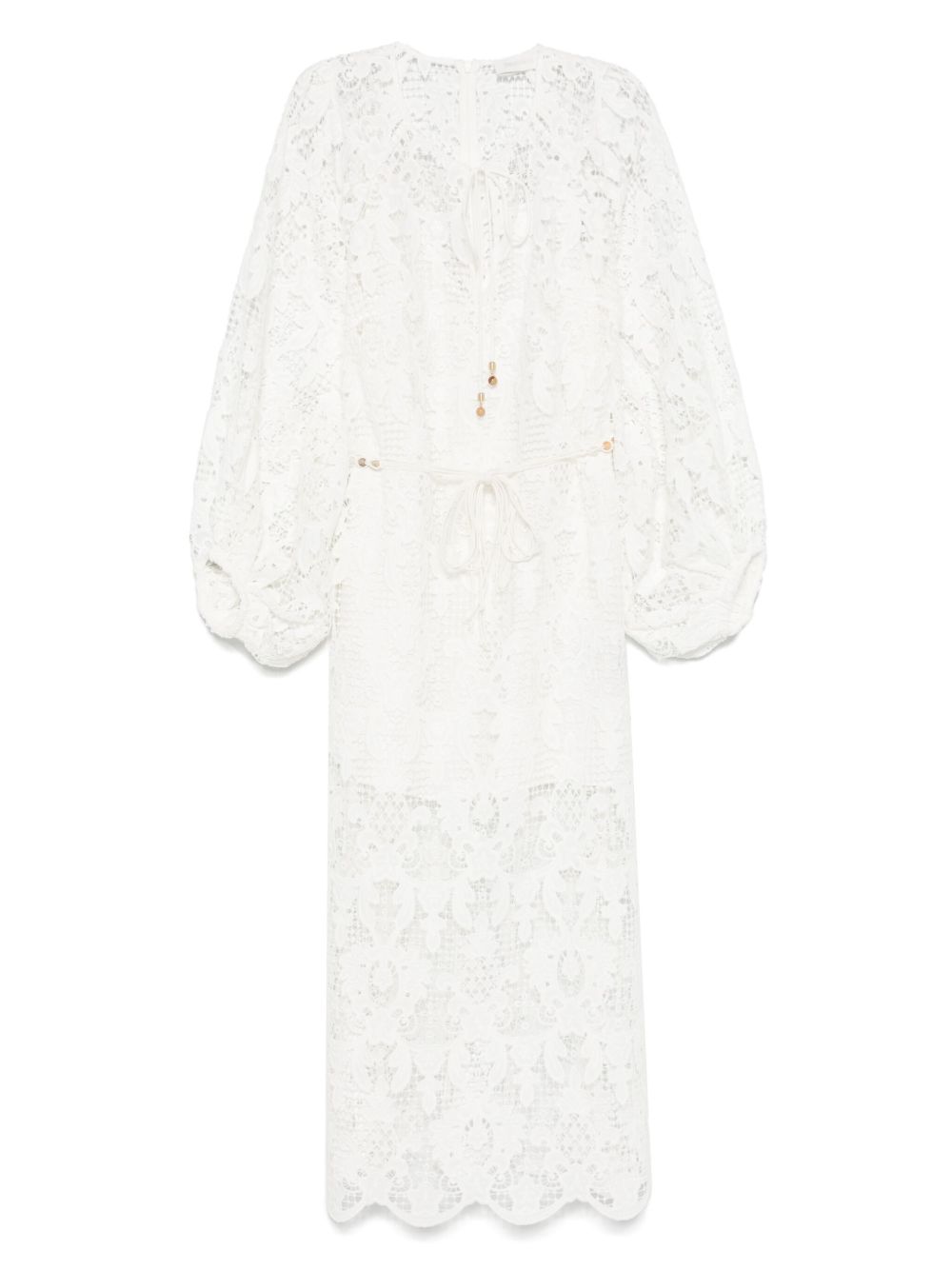Zimmermann Coco lace midi dress - ivory