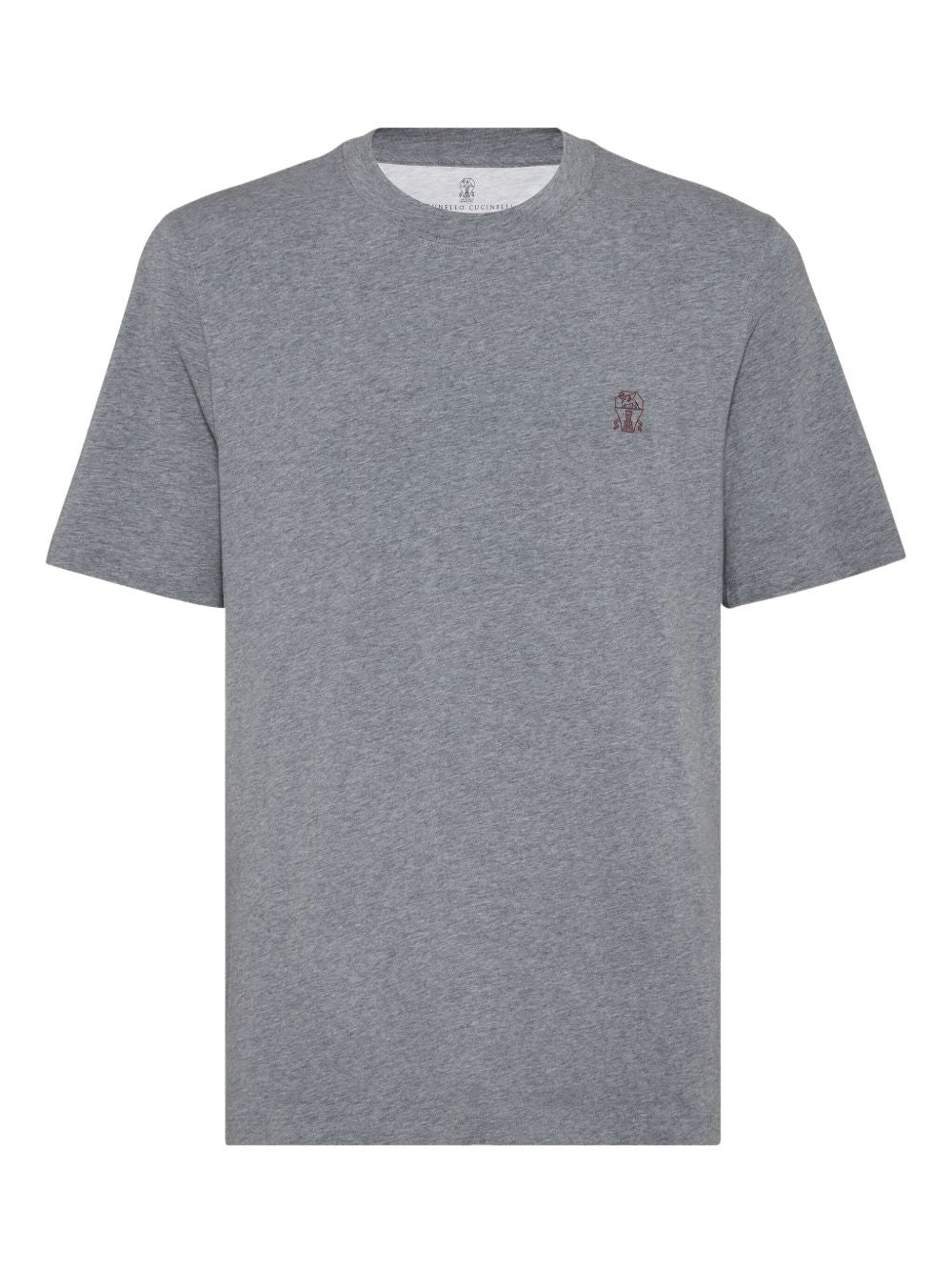 Brunello Cucinelli Crew neck T-shirt in cotton jersey with logo