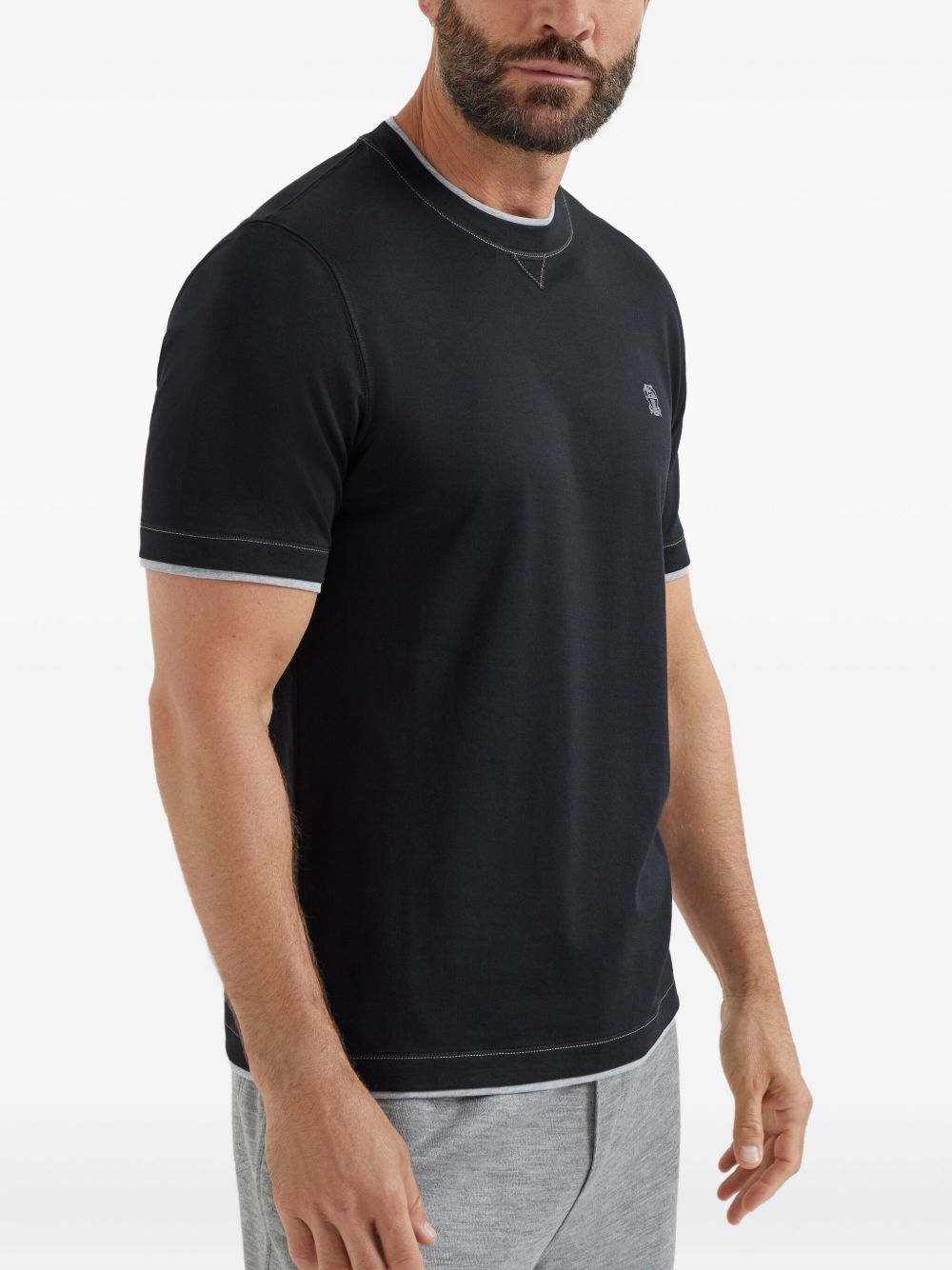 Brunello Cucinelli Contrast-stitching T-shirt