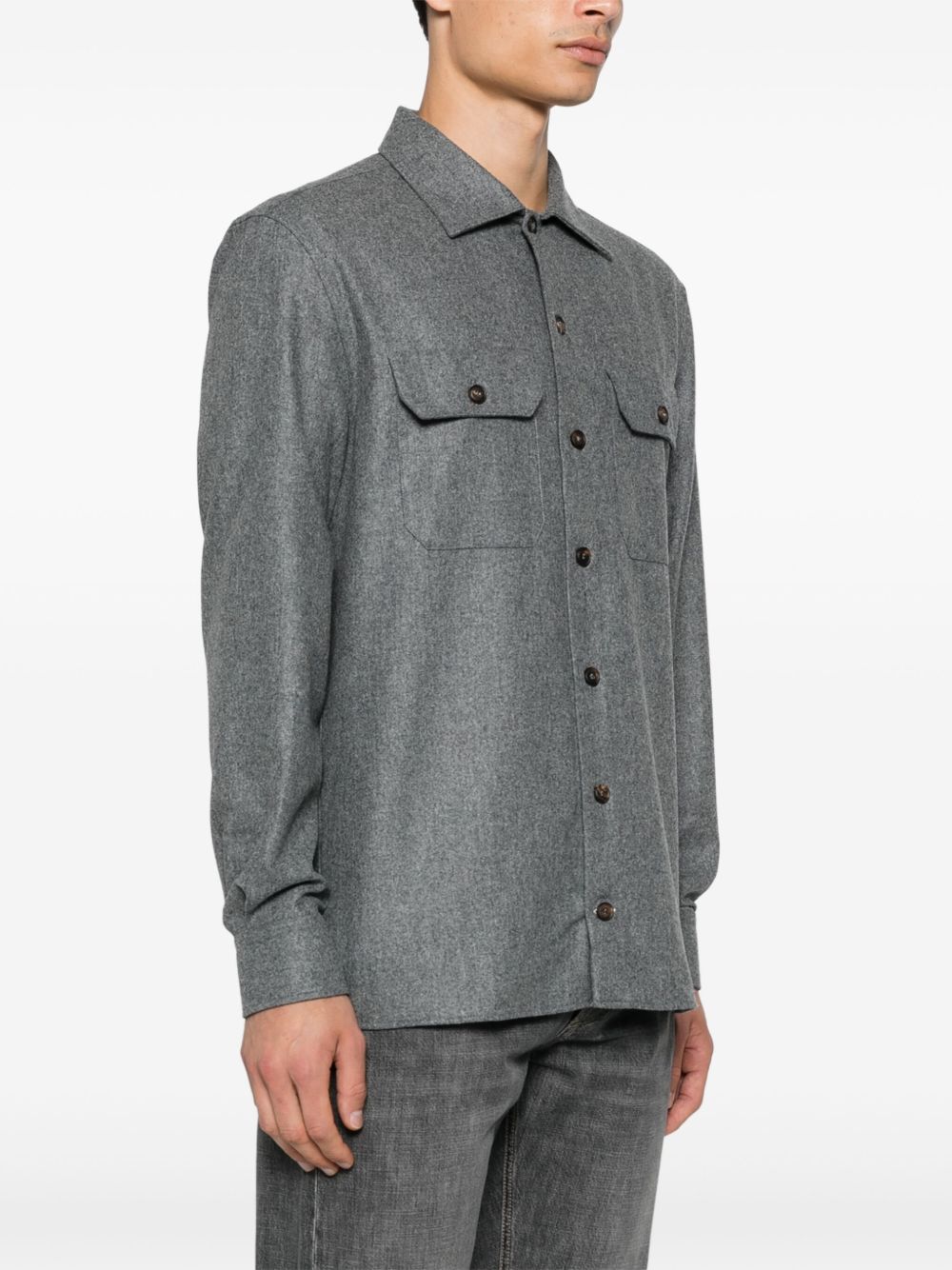 Brunello Cucinelli Mélange-effect shirt