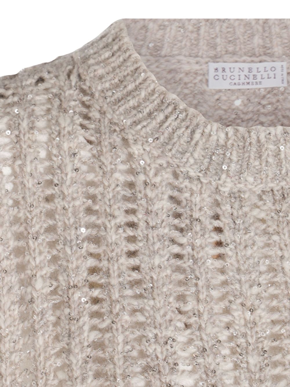 Brunello Cucinelli Natural Knitted Crewneck Vest