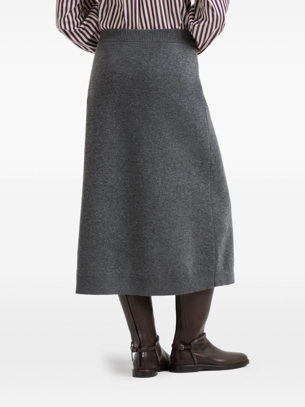 Brunello Cucinelli Midi skirt in double cashmere knit