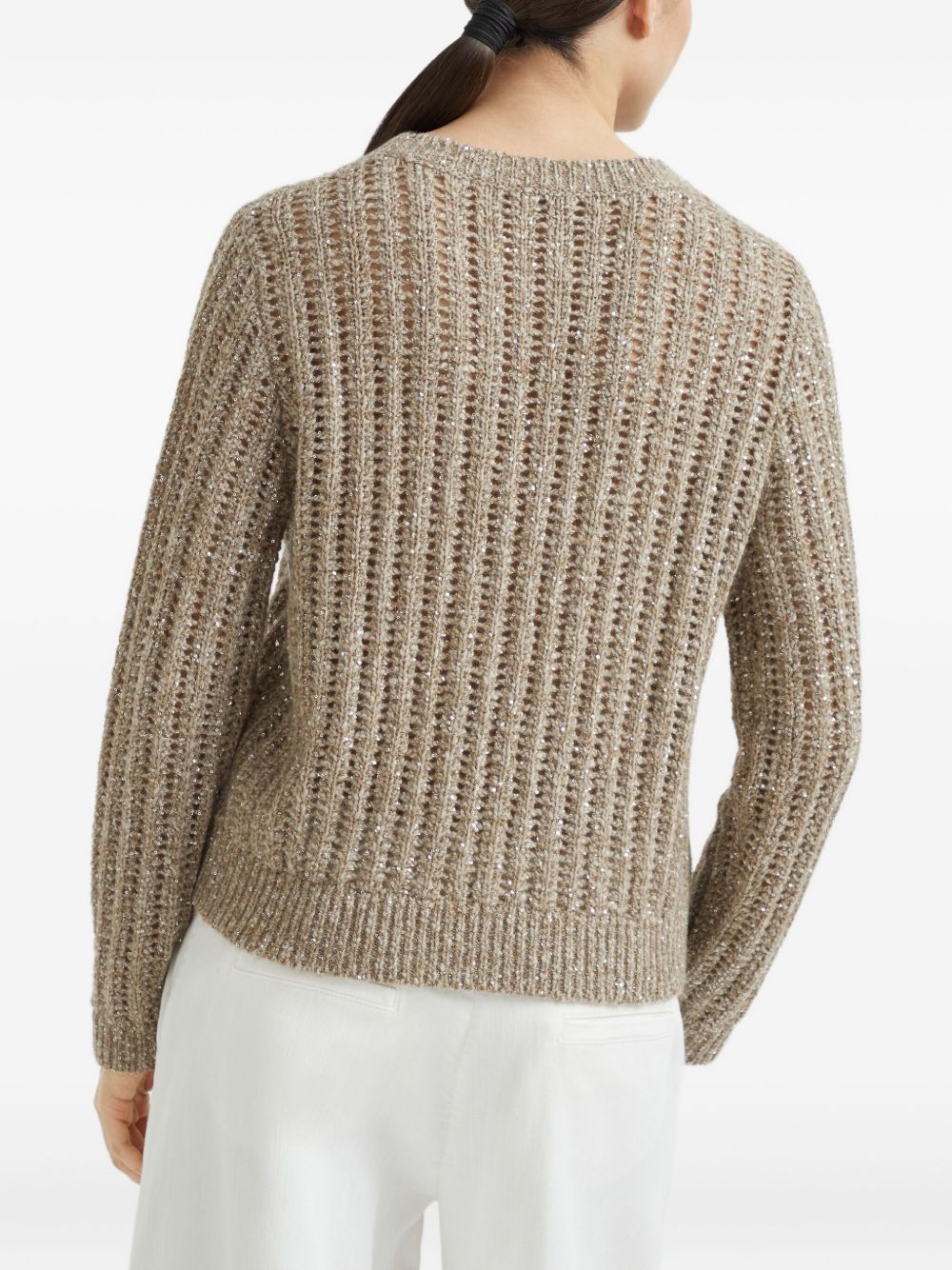 Brunello Cucinelli Dazzling Rib sweater in Soft wool, cashmere and mohair
