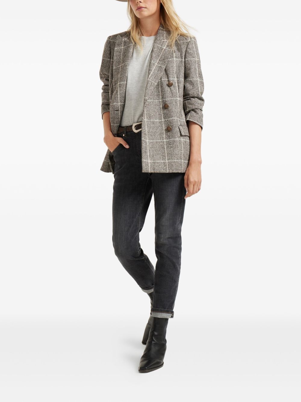 Brunello Cucinelli Lurex-knit T-shirt