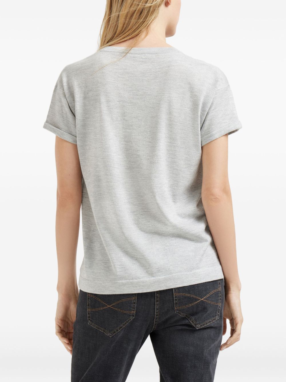 Brunello Cucinelli Lurex-knit T-shirt