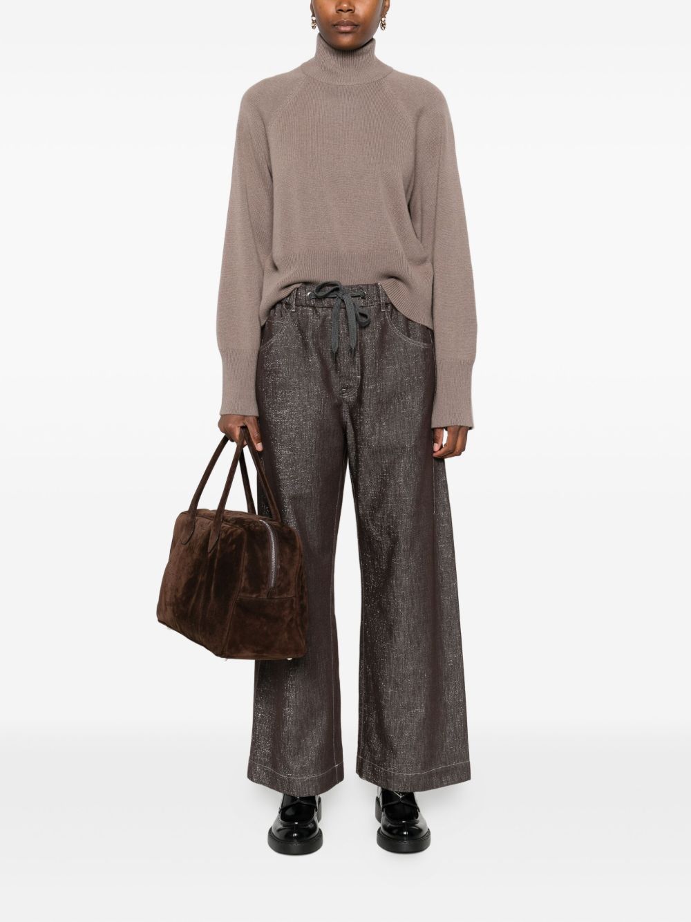 Brunello Cucinelli High-neck cropped sweater
