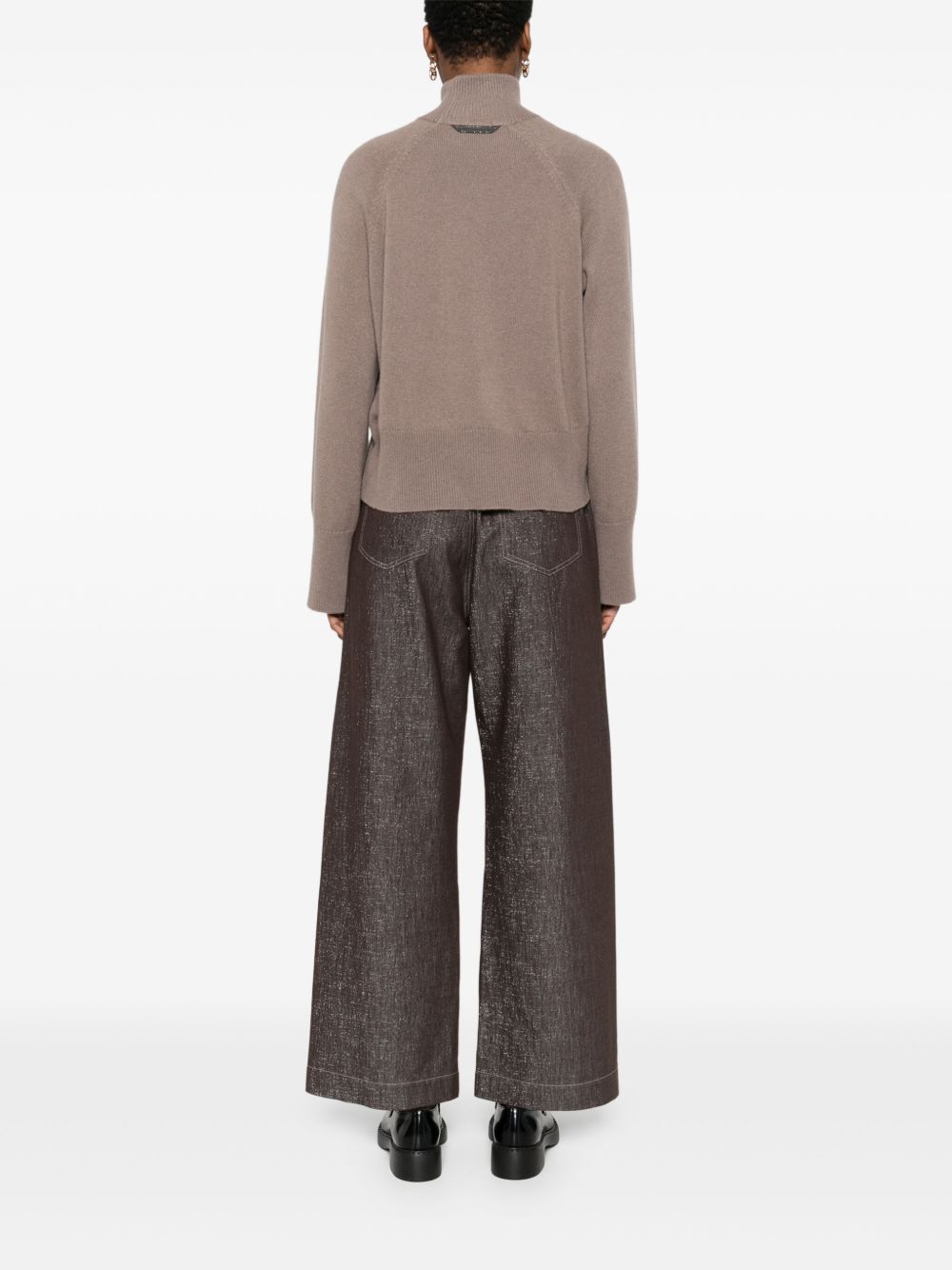 Brunello Cucinelli High-neck cropped sweater