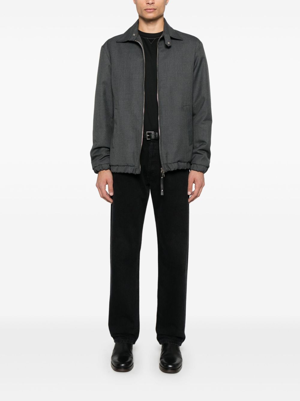 Brunello Cucinelli Crew neck T-shirt in cotton jersey with logo and faux layering