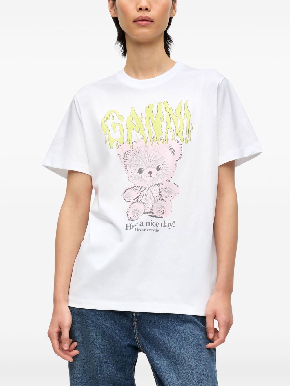 GANNI T-shirts and Polos White