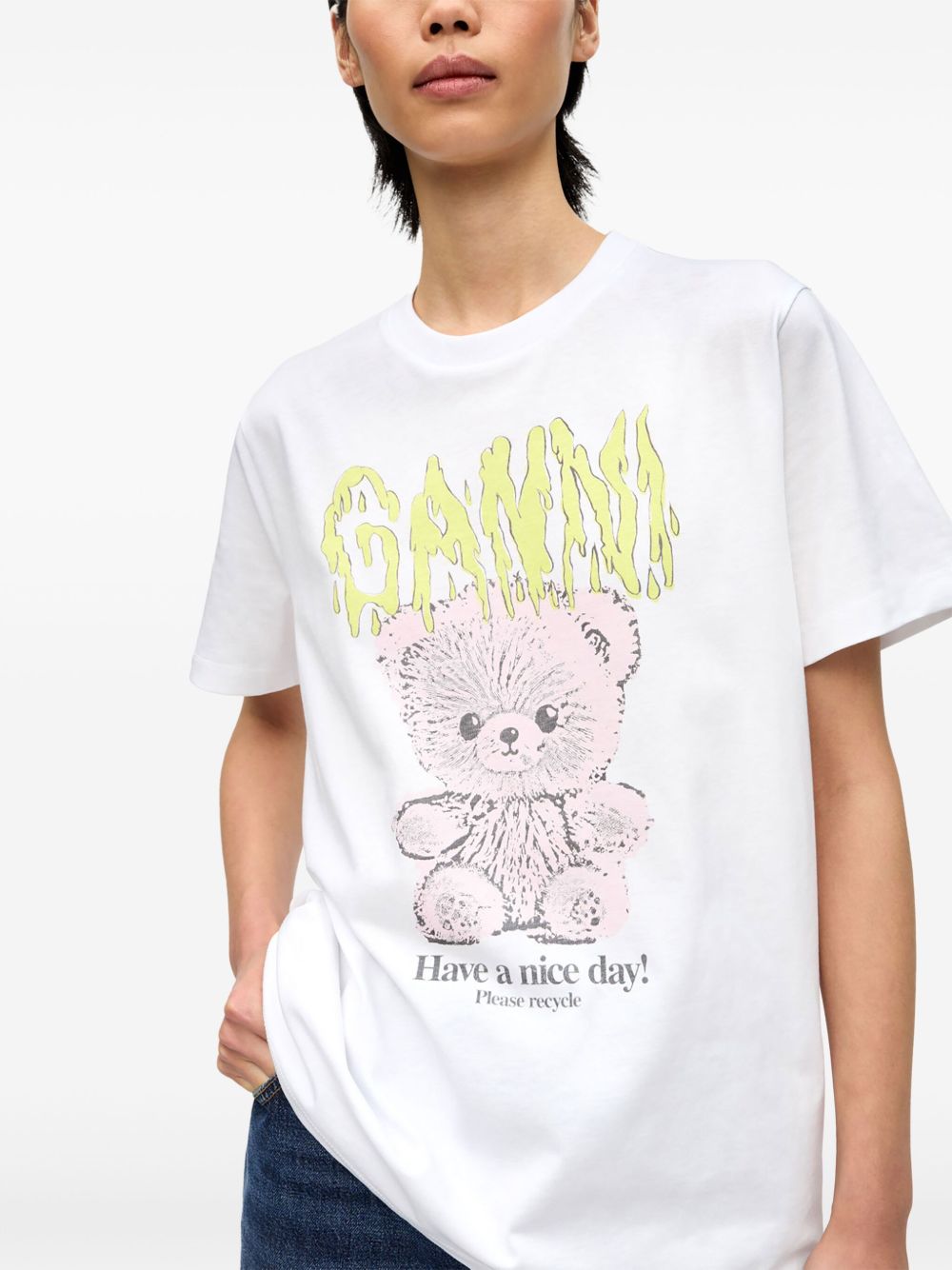 GANNI T-shirts and Polos White