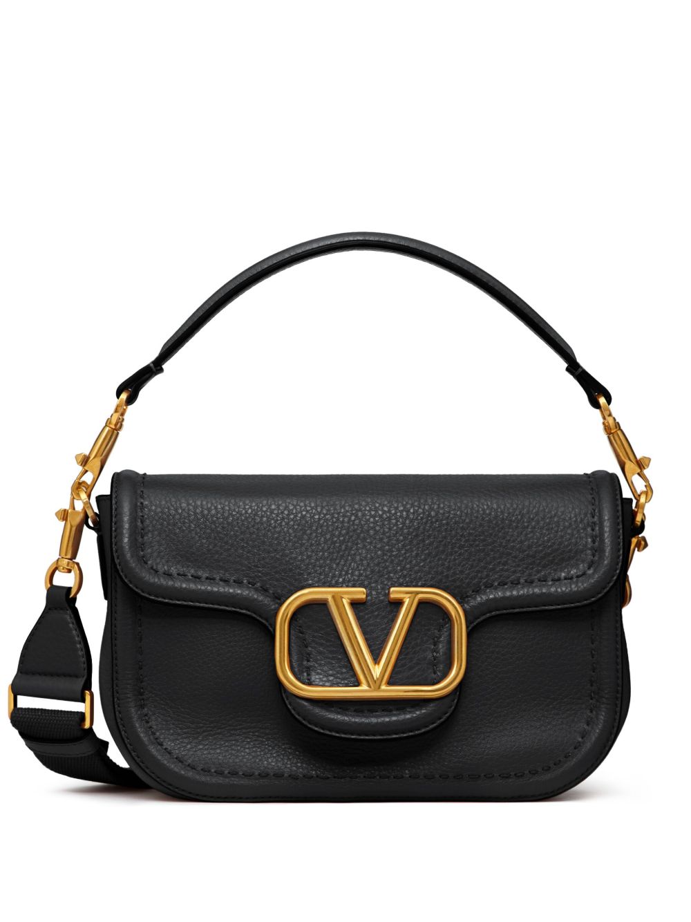 Valentino Garavani Alltime Grainy Calfskin Shoulder Bag