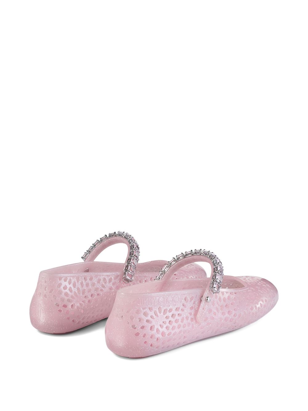 Jimmy Choo The Jelly Ballerina Flats with Crystal Embellishment