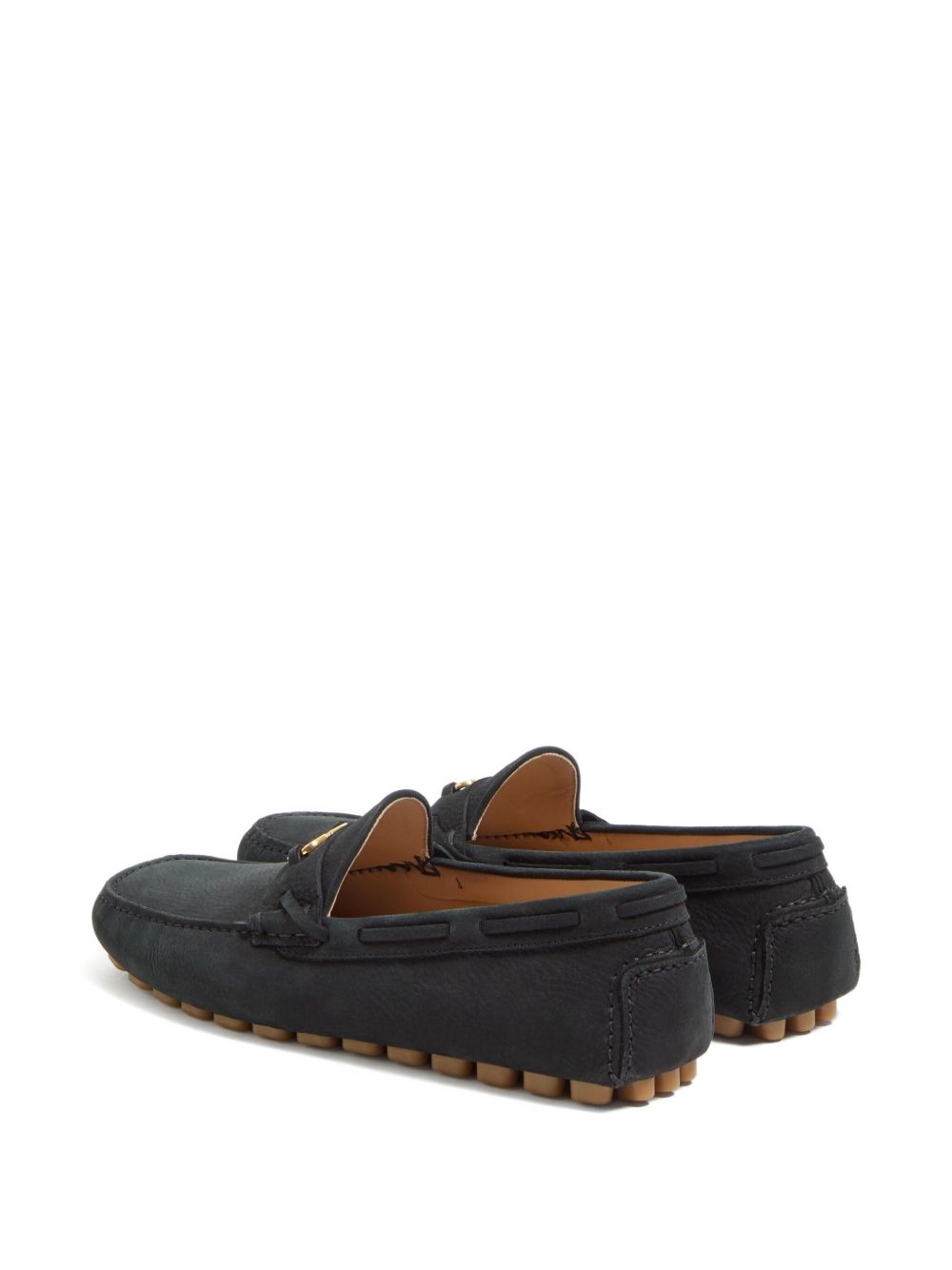 Valentino Garavani Fastaway Driver Moccasin In Deer Suede