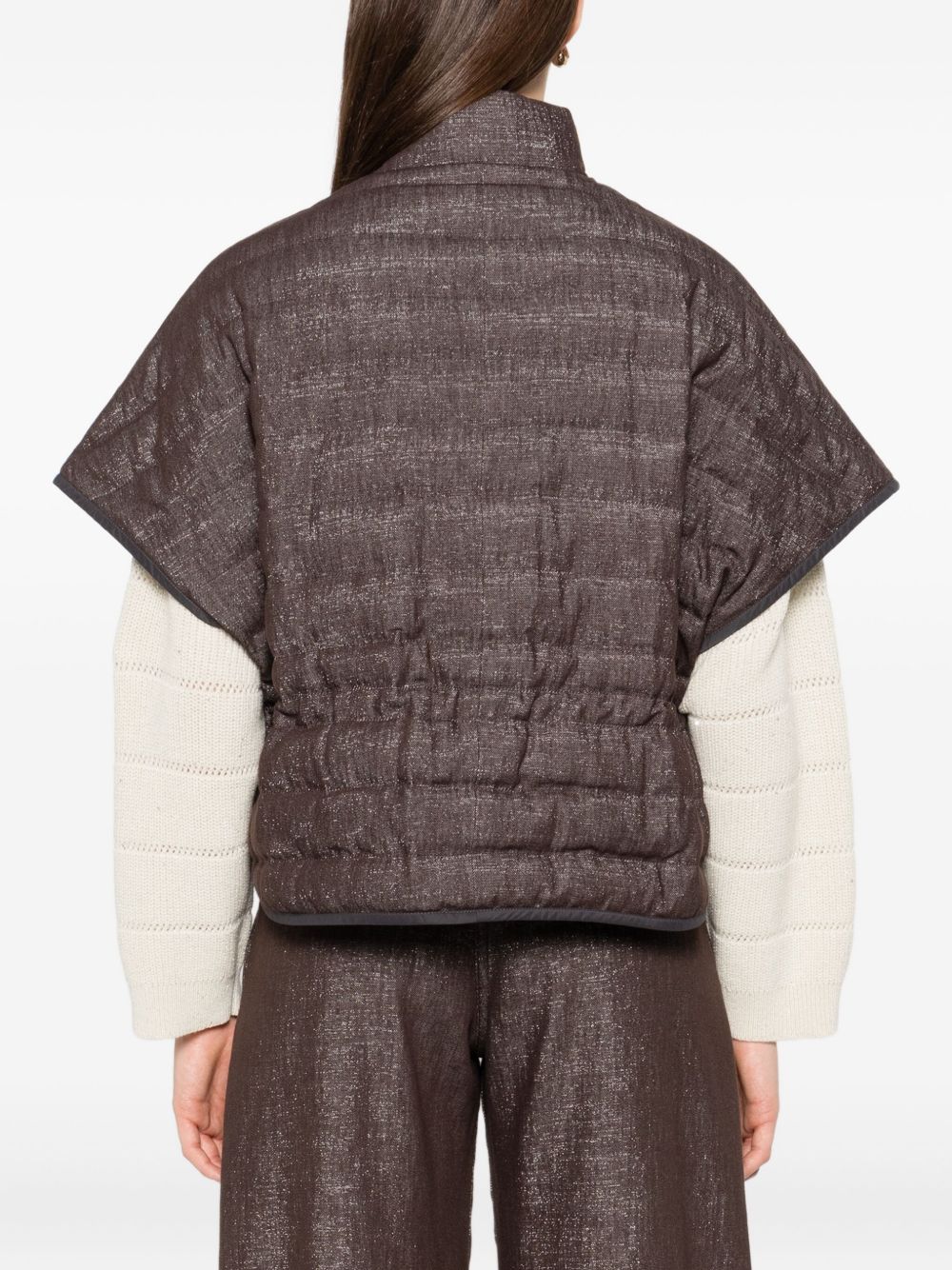 Brunello Cucinelli Quilted zip-front jacket