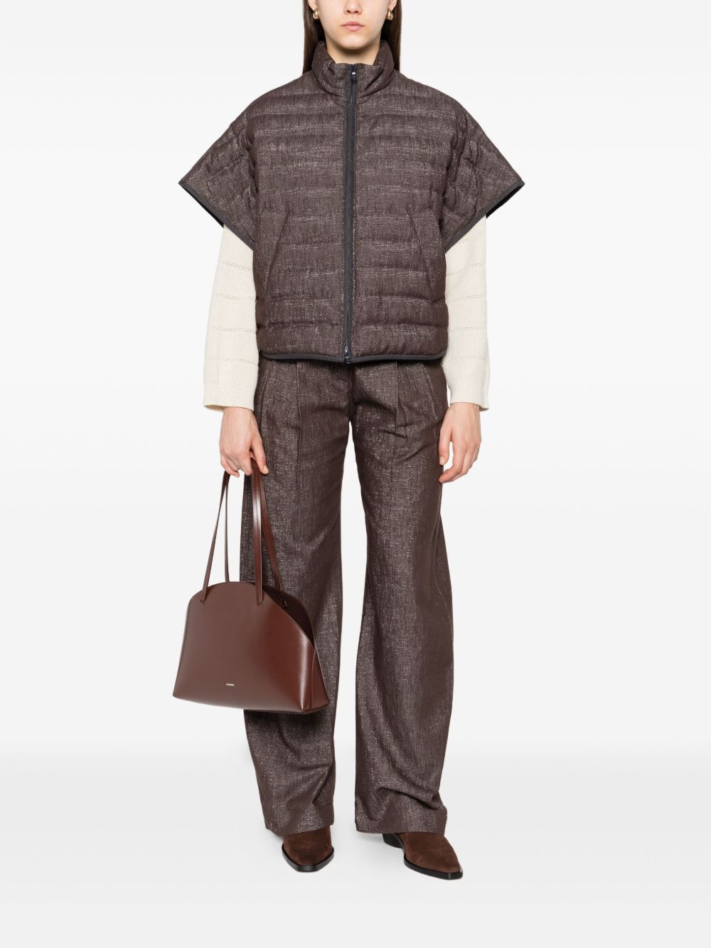 Brunello Cucinelli Quilted zip-front jacket