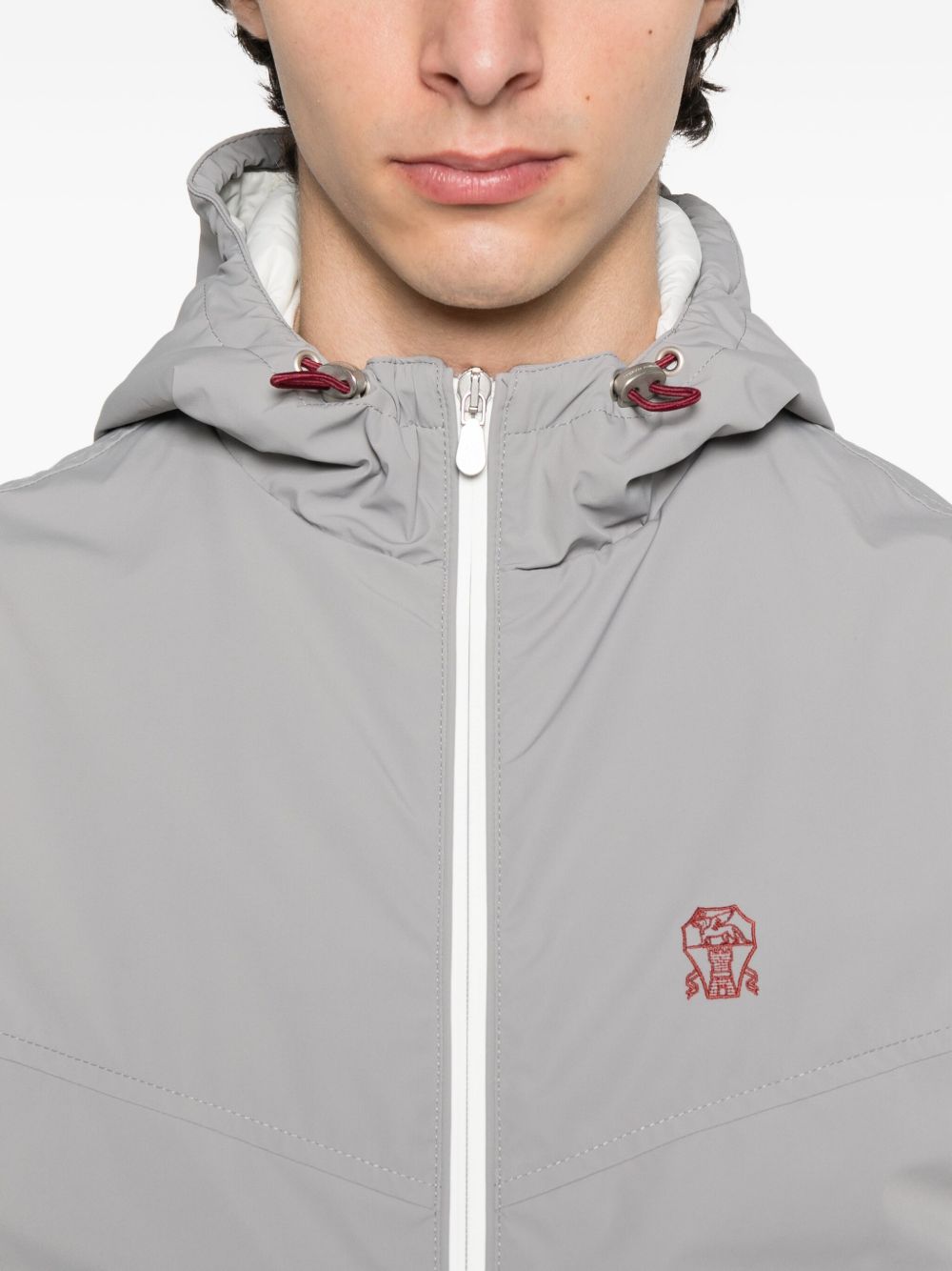 Brunello Cucinelli Hooded zip-front vest