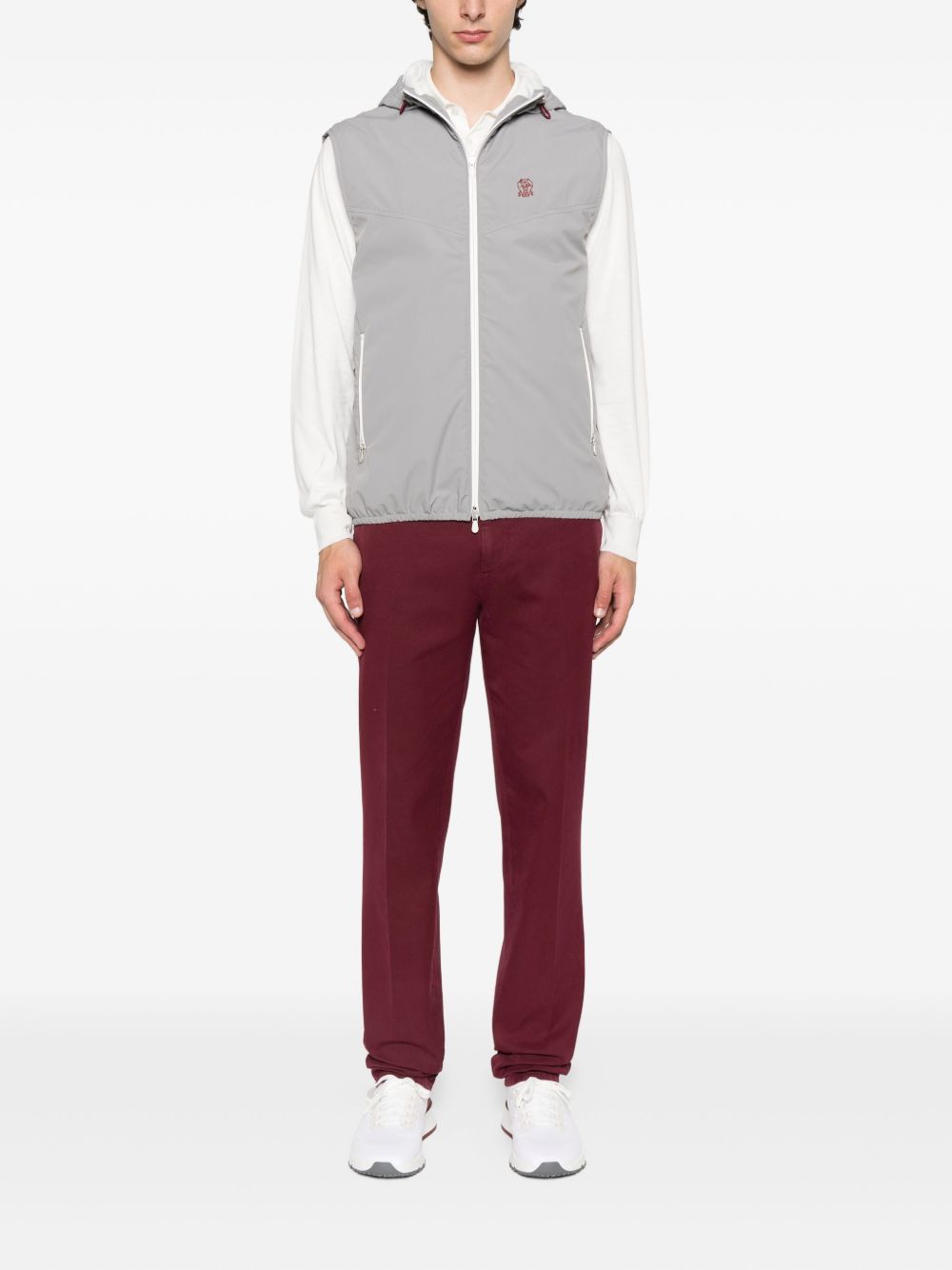 Brunello Cucinelli Hooded zip-front vest