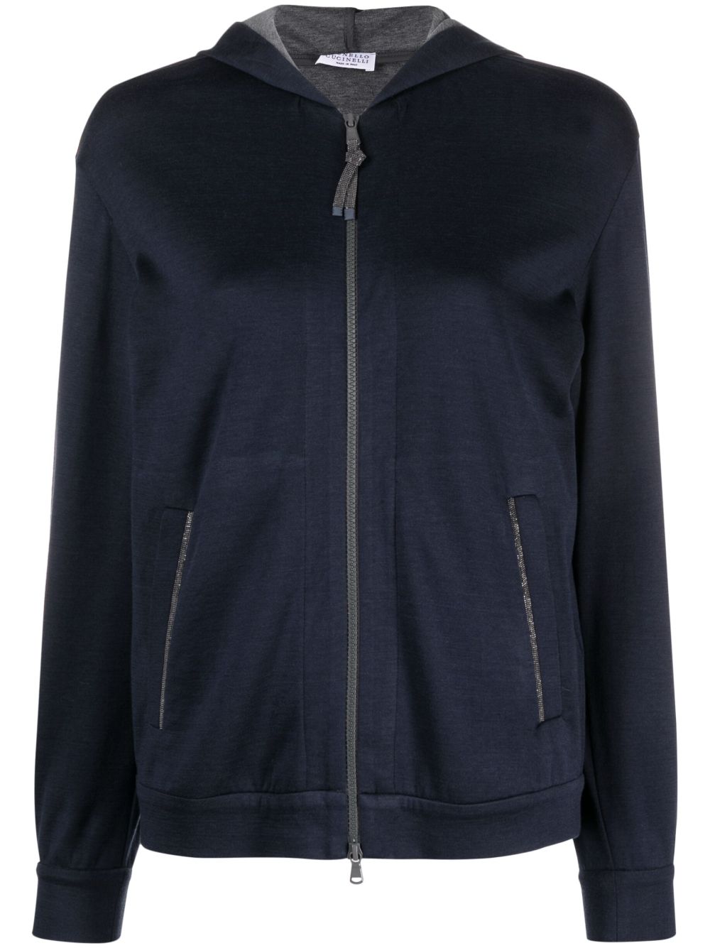 Brunello Cucinelli Monili chain zipped hoodie