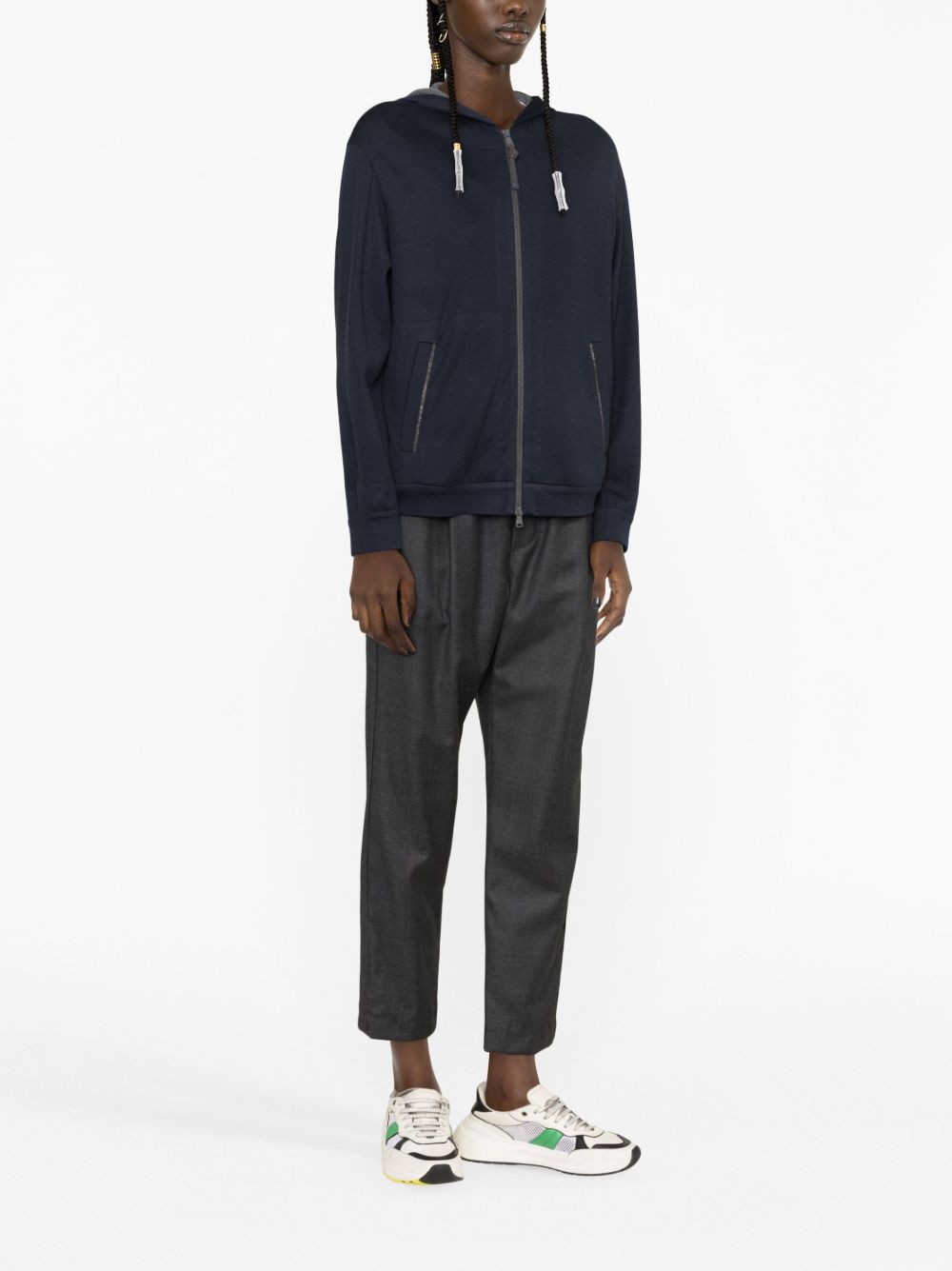 Brunello Cucinelli Monili chain zipped hoodie