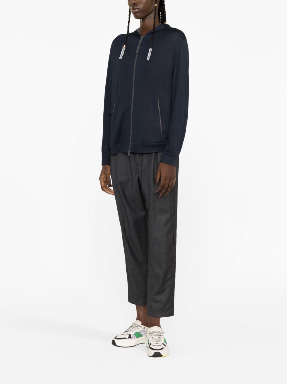 Brunello Cucinelli Monili chain zipped hoodie