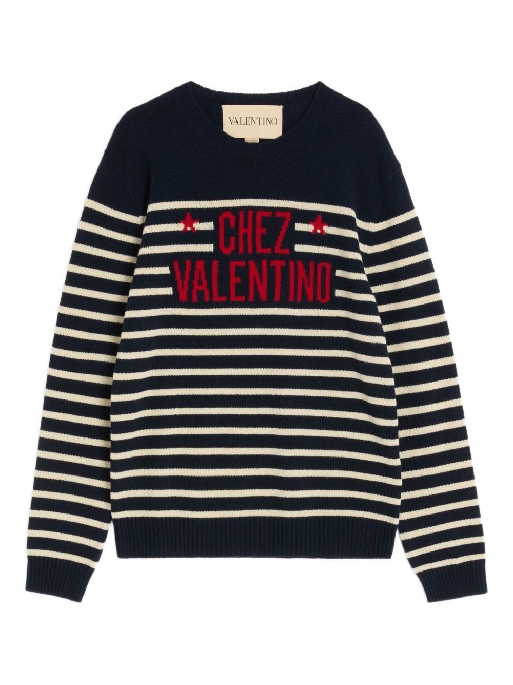 Valentino Wool Sweater with Jacquard Pattern Chez Valentino