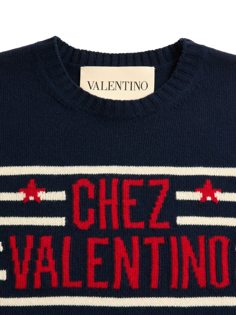 Valentino Wool Sweater with Jacquard Pattern Chez Valentino