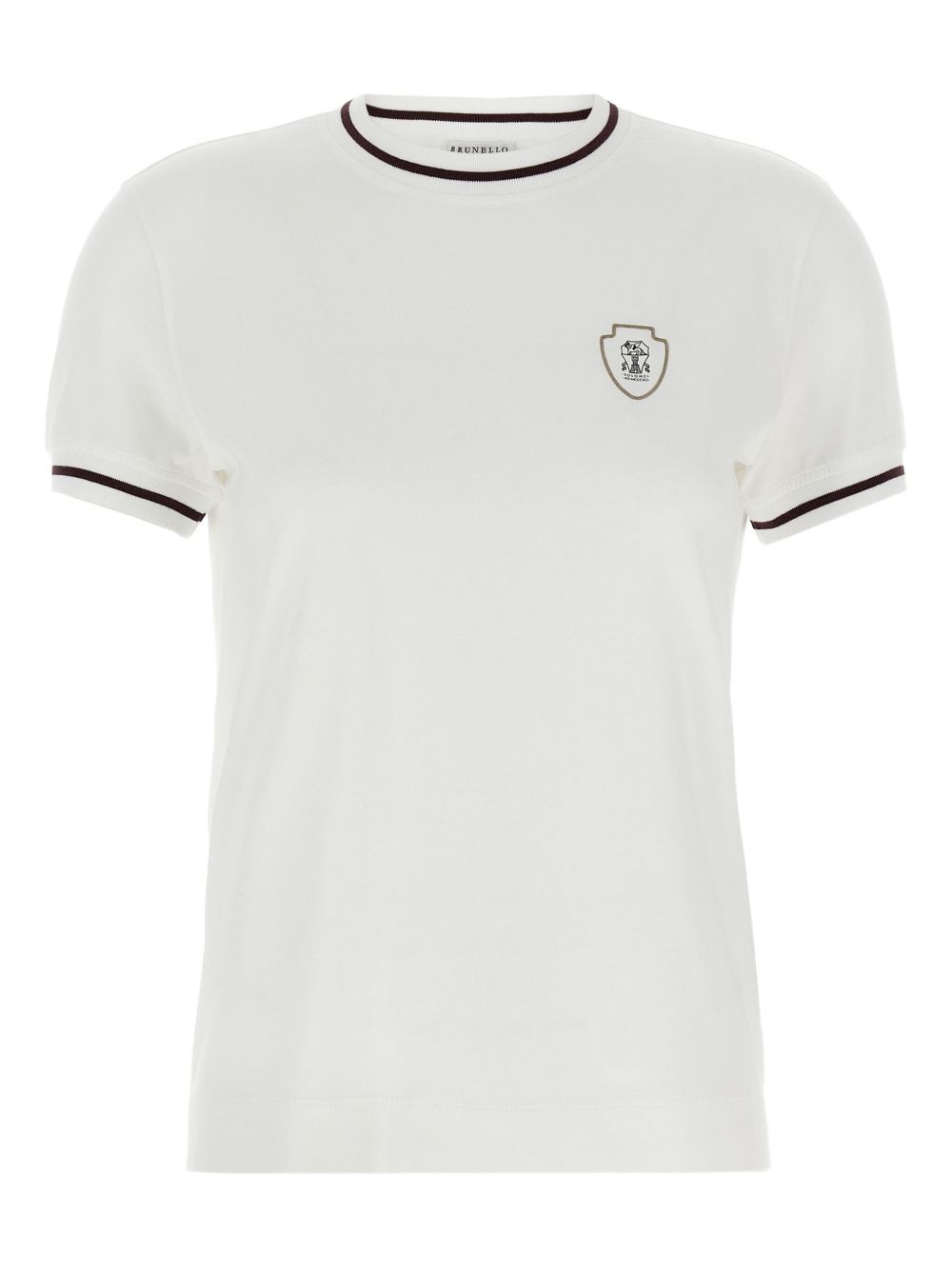 Brunello Cucinelli Embroidered-detail cotton t-shirt