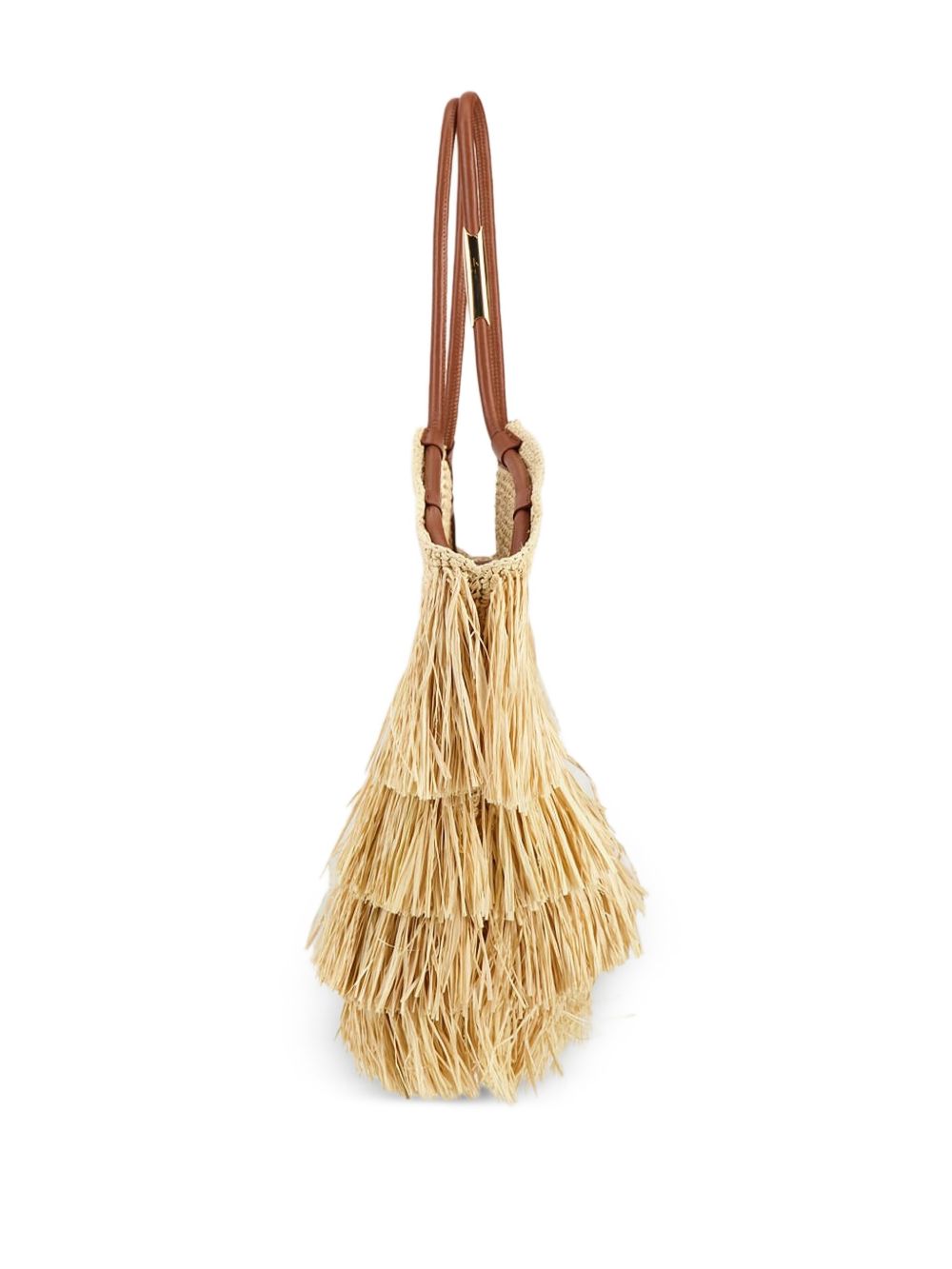 Zimmermann Goldentime medium raffia tote bag