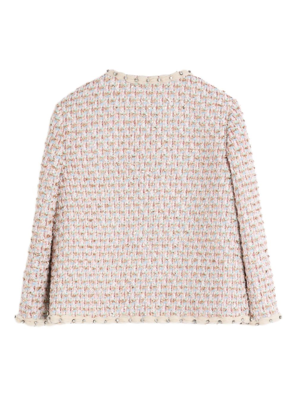Valentino Embroidered Ribbon Tweed Jacket