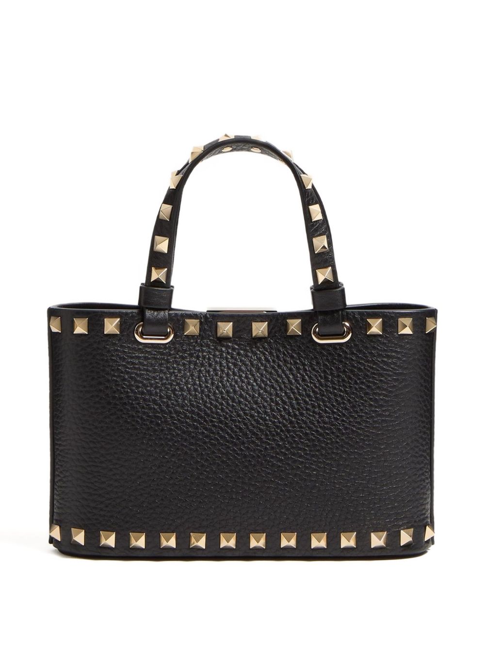 Valentino Garavani Mini Rockstud Shopping Bag in Garnet Calfskin