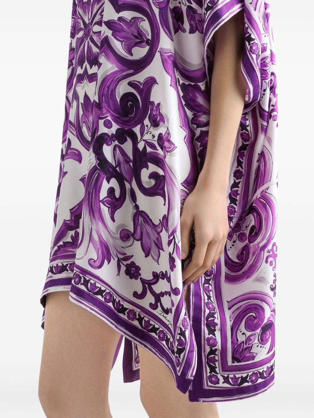 Dolce & Gabbana Majolica print twill kaftan
