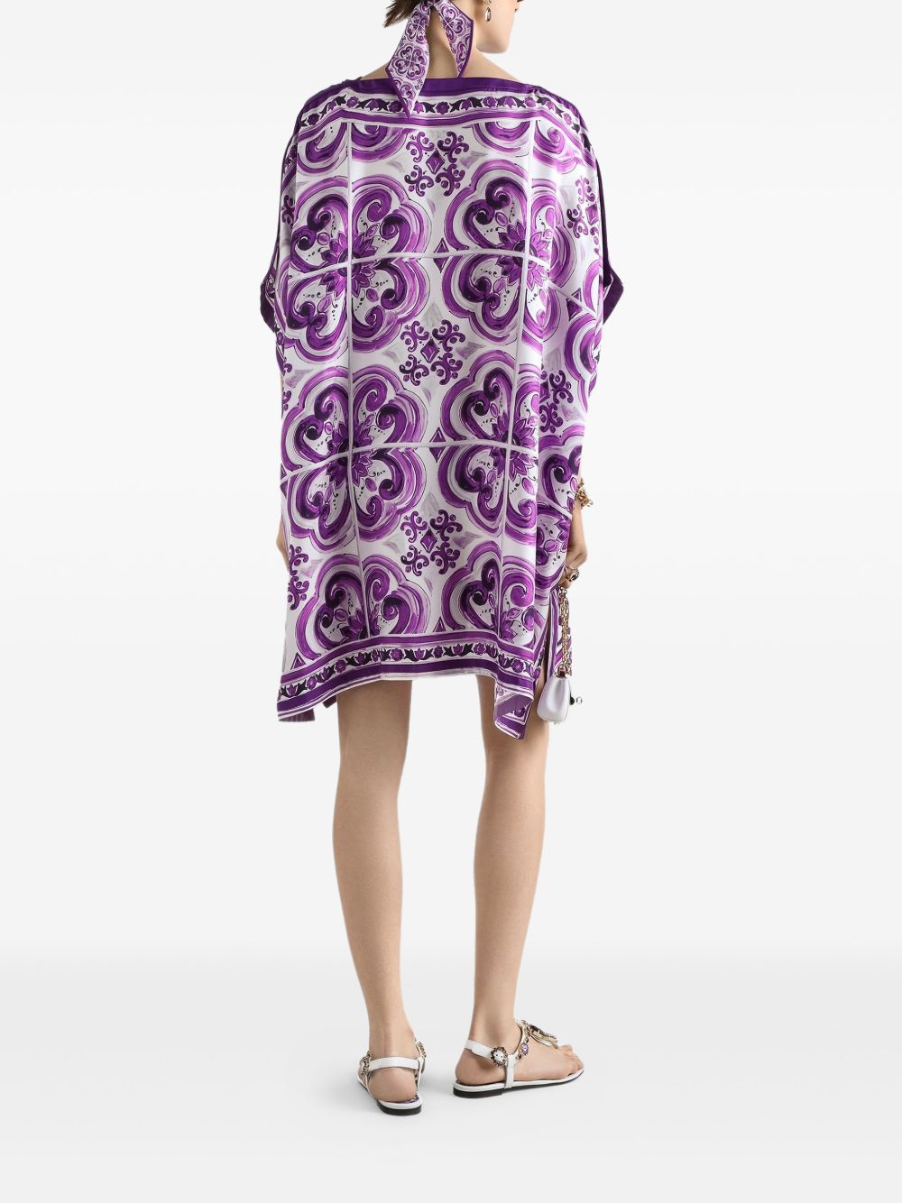 Dolce & Gabbana Majolica print twill kaftan