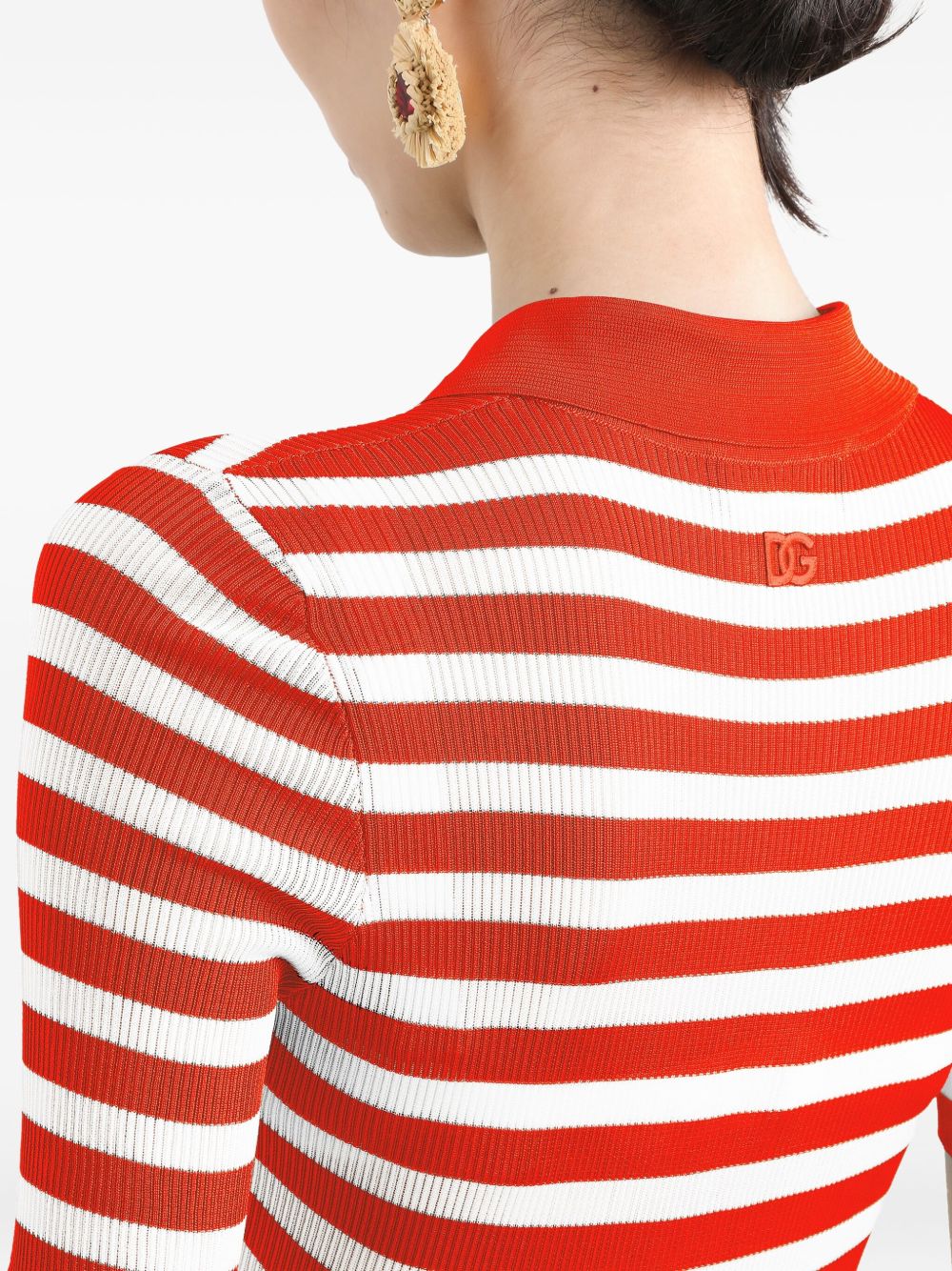 Dolce & Gabbana Striped Polo Top