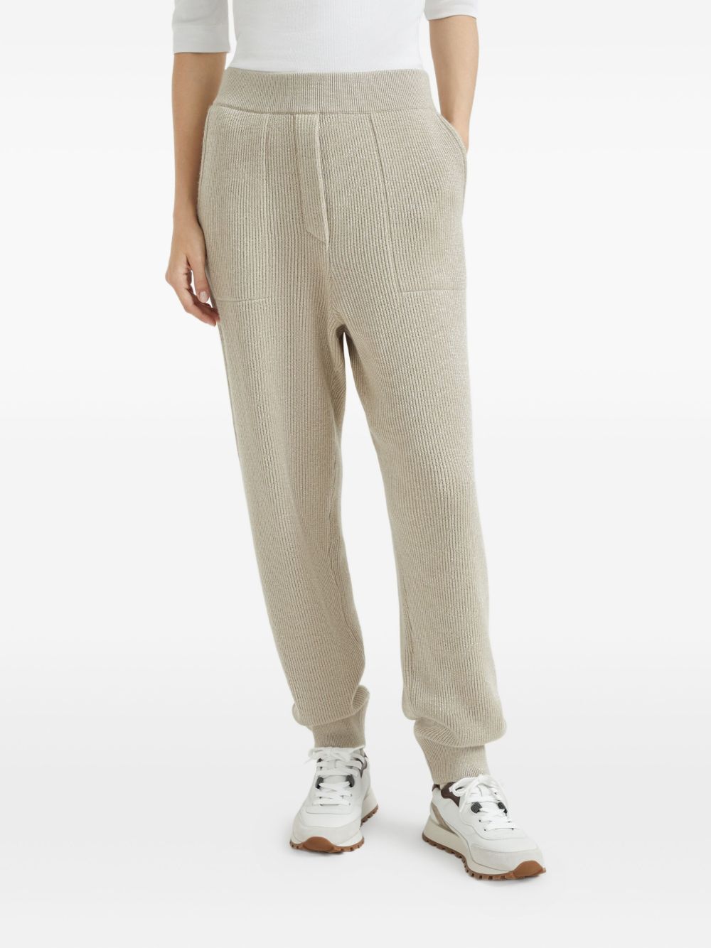Brunello Cucinelli Ribbed-knitted joggers