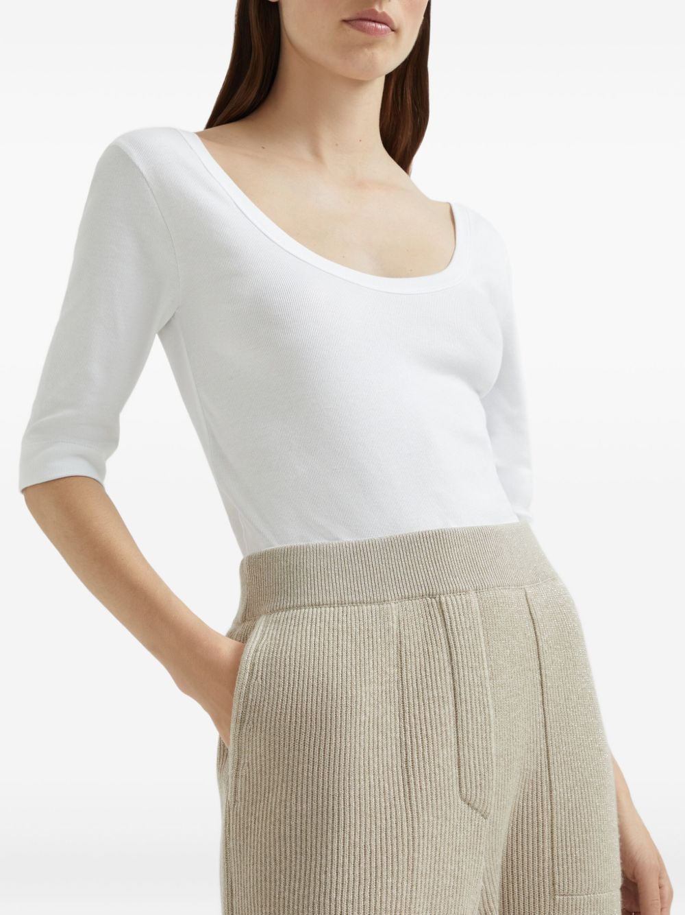 Brunello Cucinelli Ribbed-knitted joggers