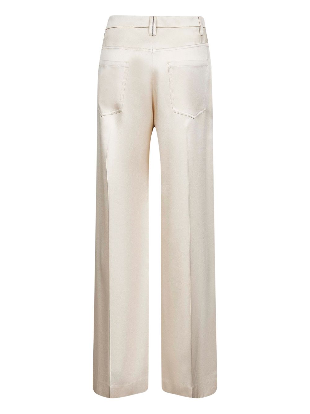 Brunello Cucinelli Pressed-crease satin trousers
