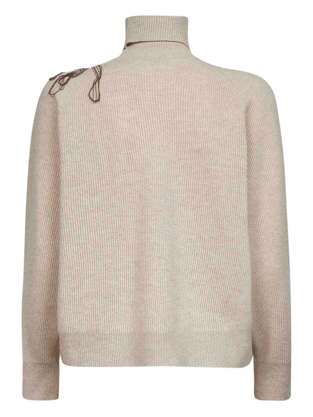 Brunello Cucinelli Roll-neck embroidered sweater
