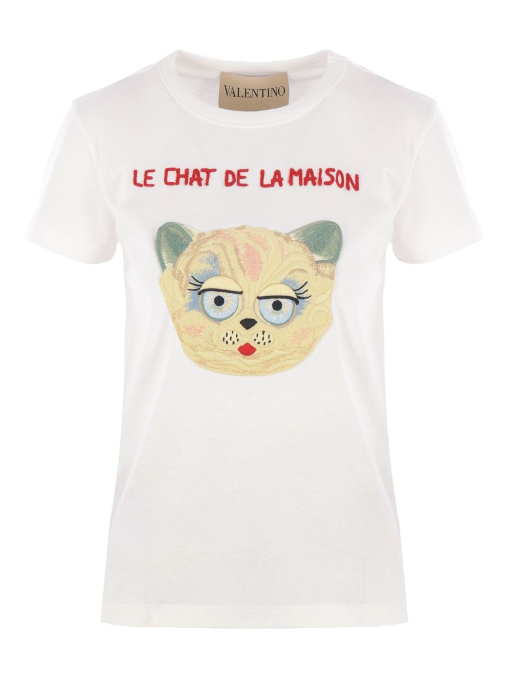 Valentino Cat-face patch T-shirt