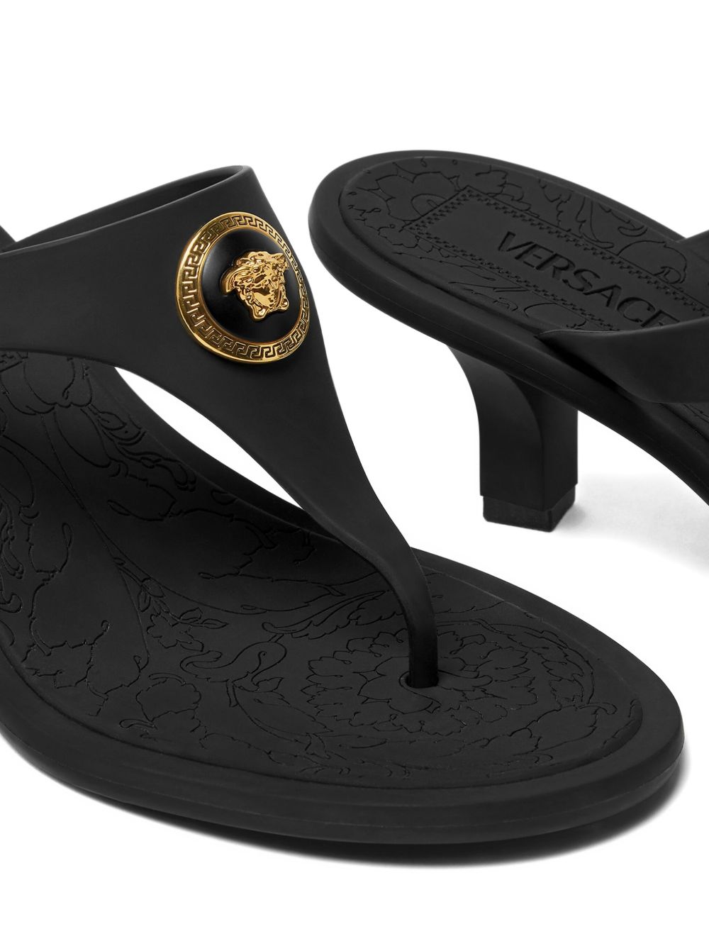 Versace Alia 55mm rubber flip-flop sandals