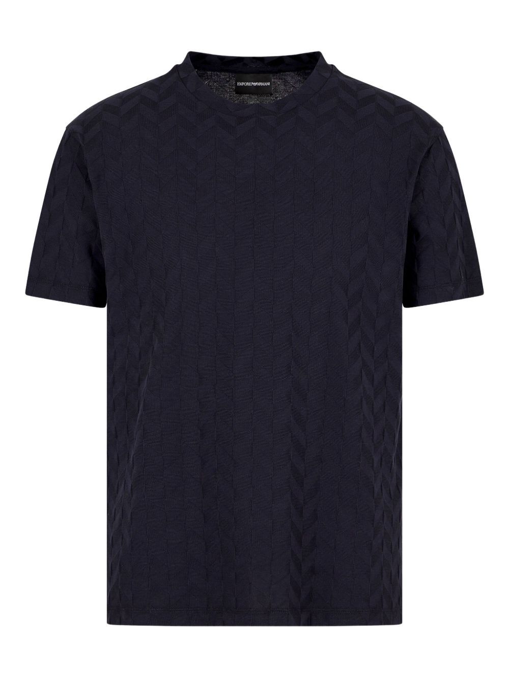 Emporio Armani Jersey T-shirt with all-over jacquard pattern