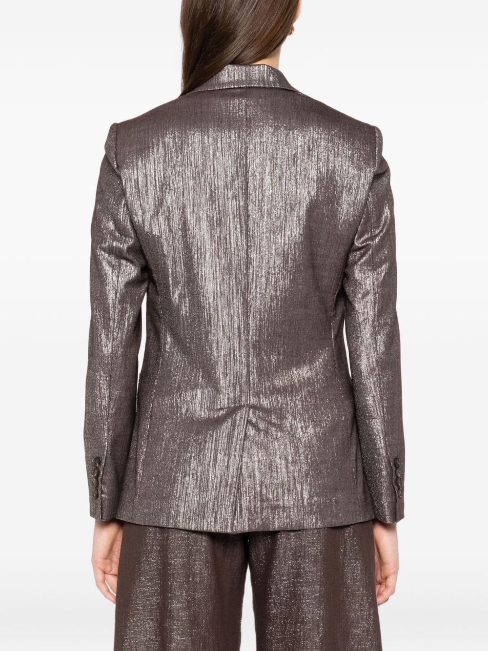 Brunello Cucinelli Metallic single-breasted blazer