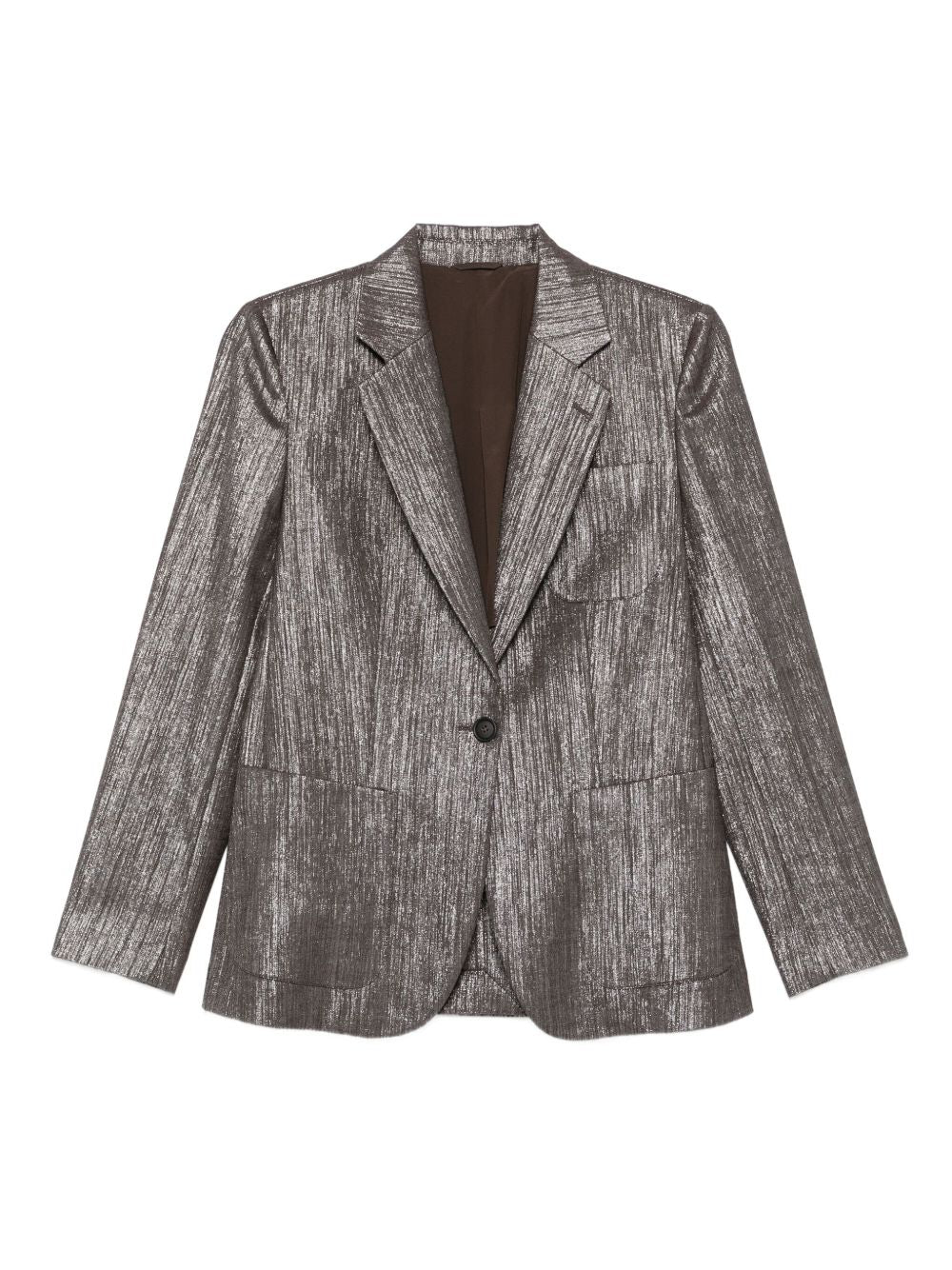 Brunello Cucinelli Metallic single-breasted blazer
