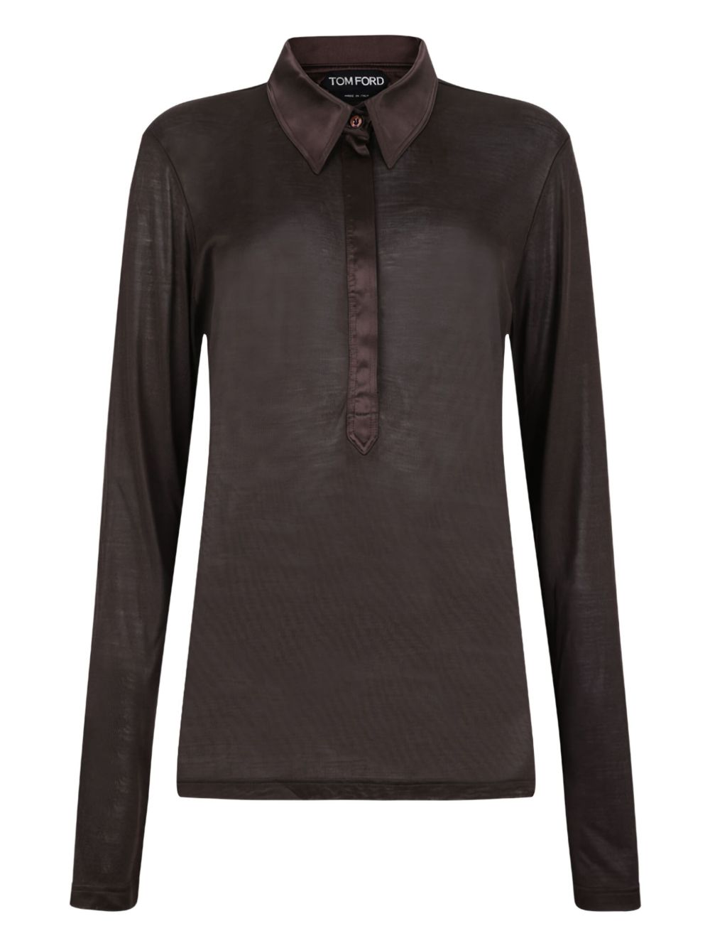 Tom Ford |100%Silk/Button:100%Mother of Pearl|100%Silk/Button:100%Mother of Pearl Silk polo shirt